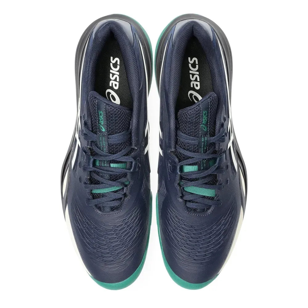 Tenis Asics Gel-Resolution X Azul Marino/Verde para Pádel