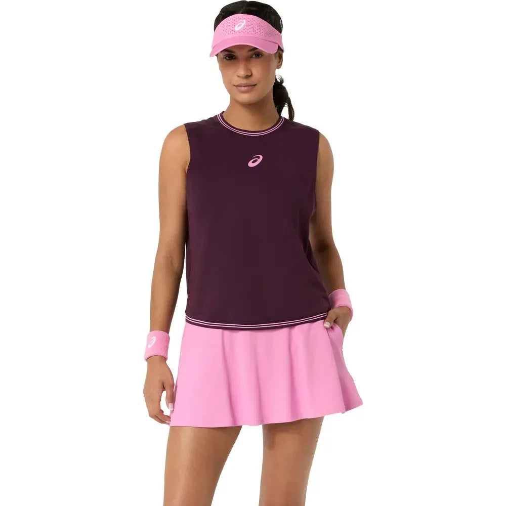 Top ASICS Game Sleeveless Mujer Dark Aubergine para Pádel