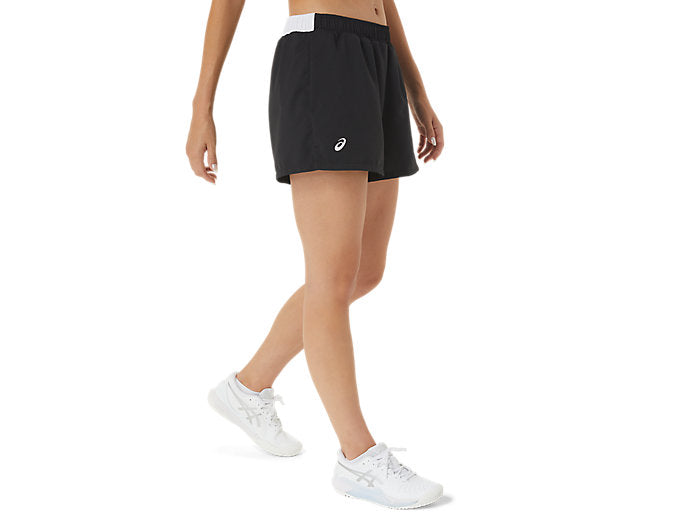 Short Asics Court Mujer Negro/Blanco para Pádel