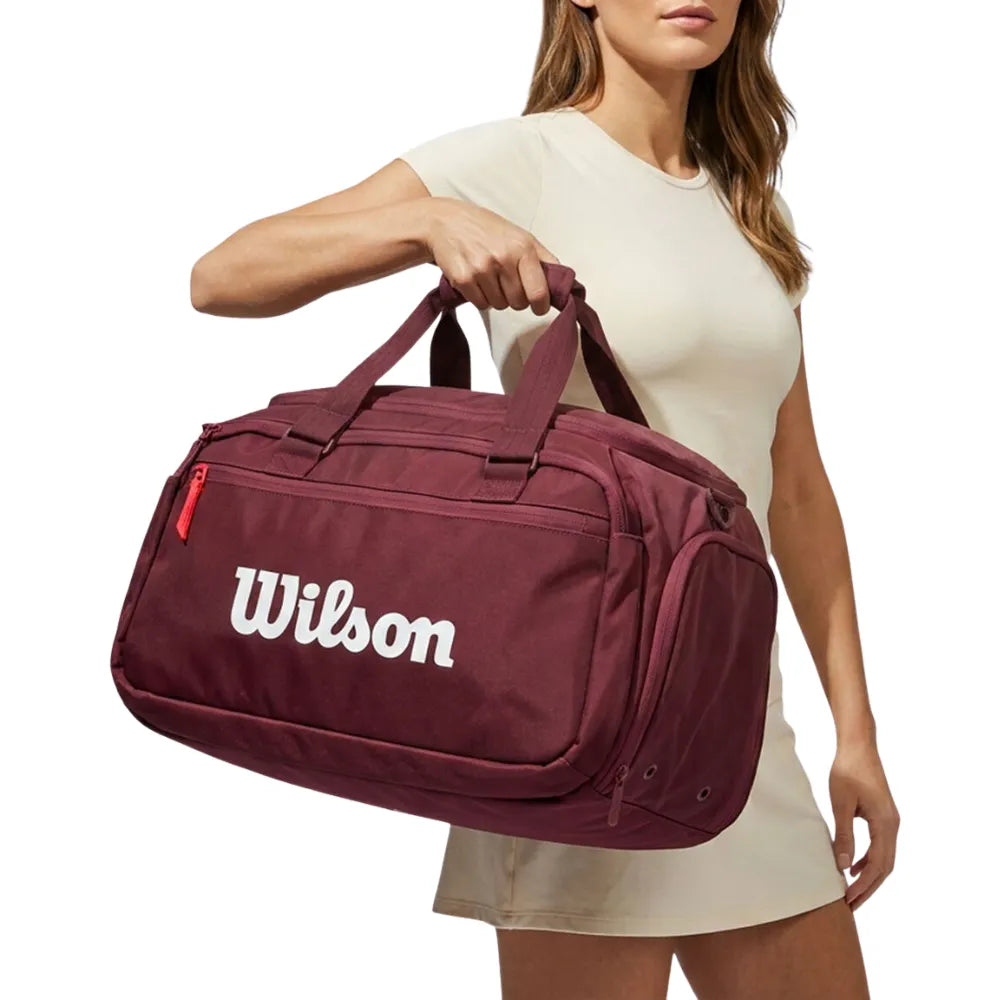Maleta Wilson Defyer Super Tour Duffel Chica Café Rojo