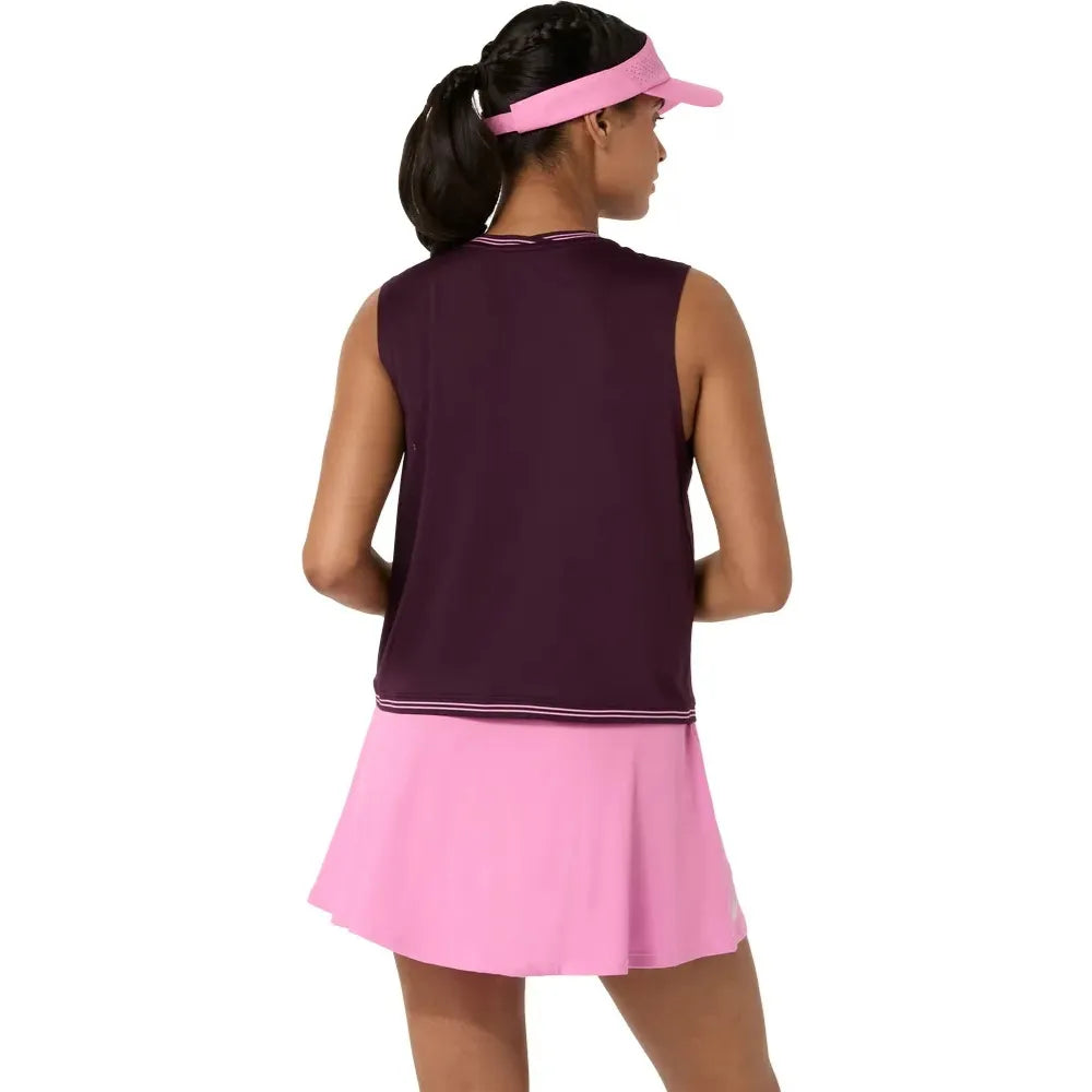 Top ASICS Game Sleeveless Mujer Dark Aubergine para Pádel
