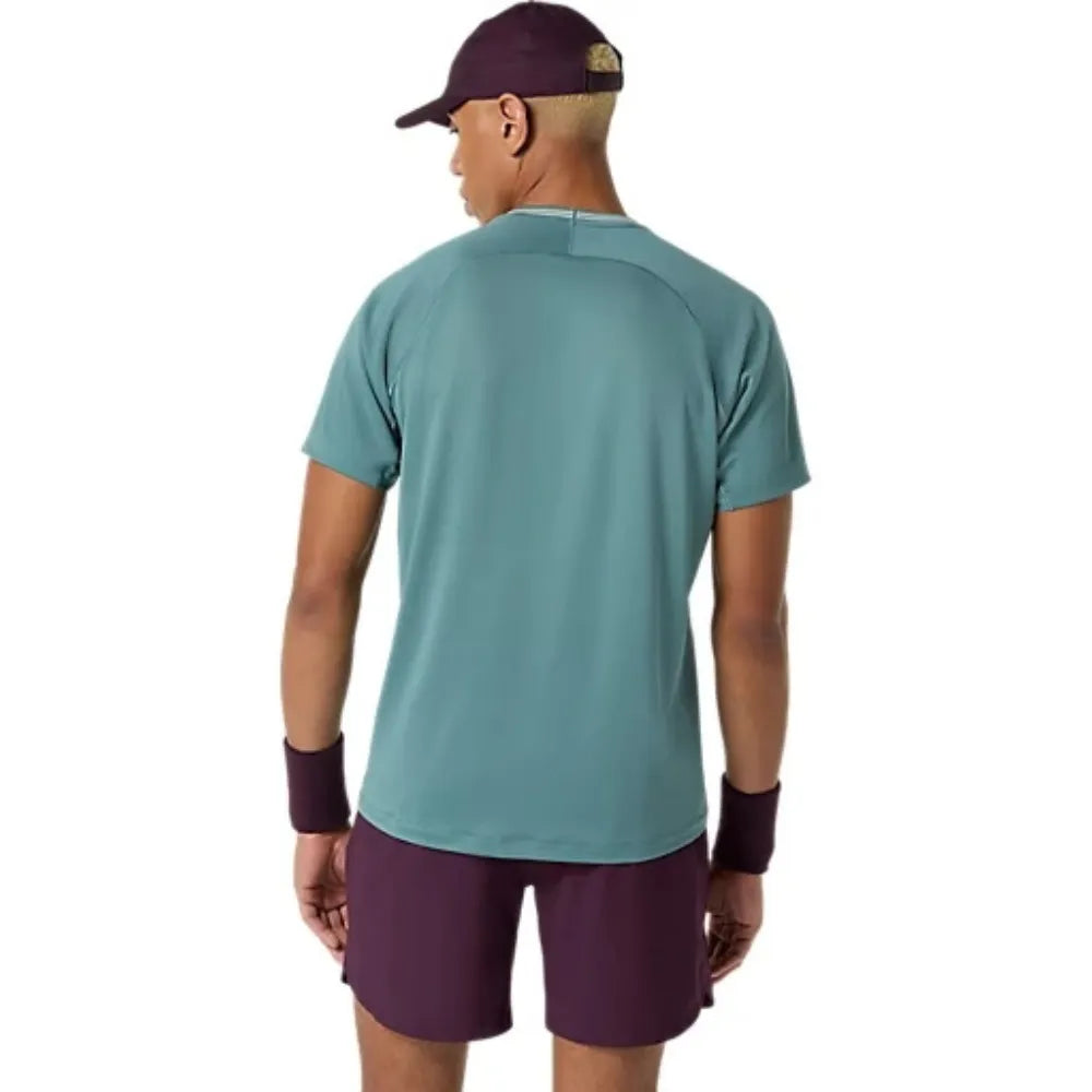Playera ASICS Game SS Top Hombre Foggy Teal para Pádel