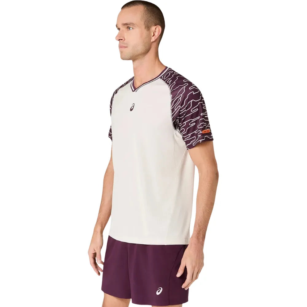 Playera ASICS Padel Court SS Top Hombre Soft Oat para Pádel
