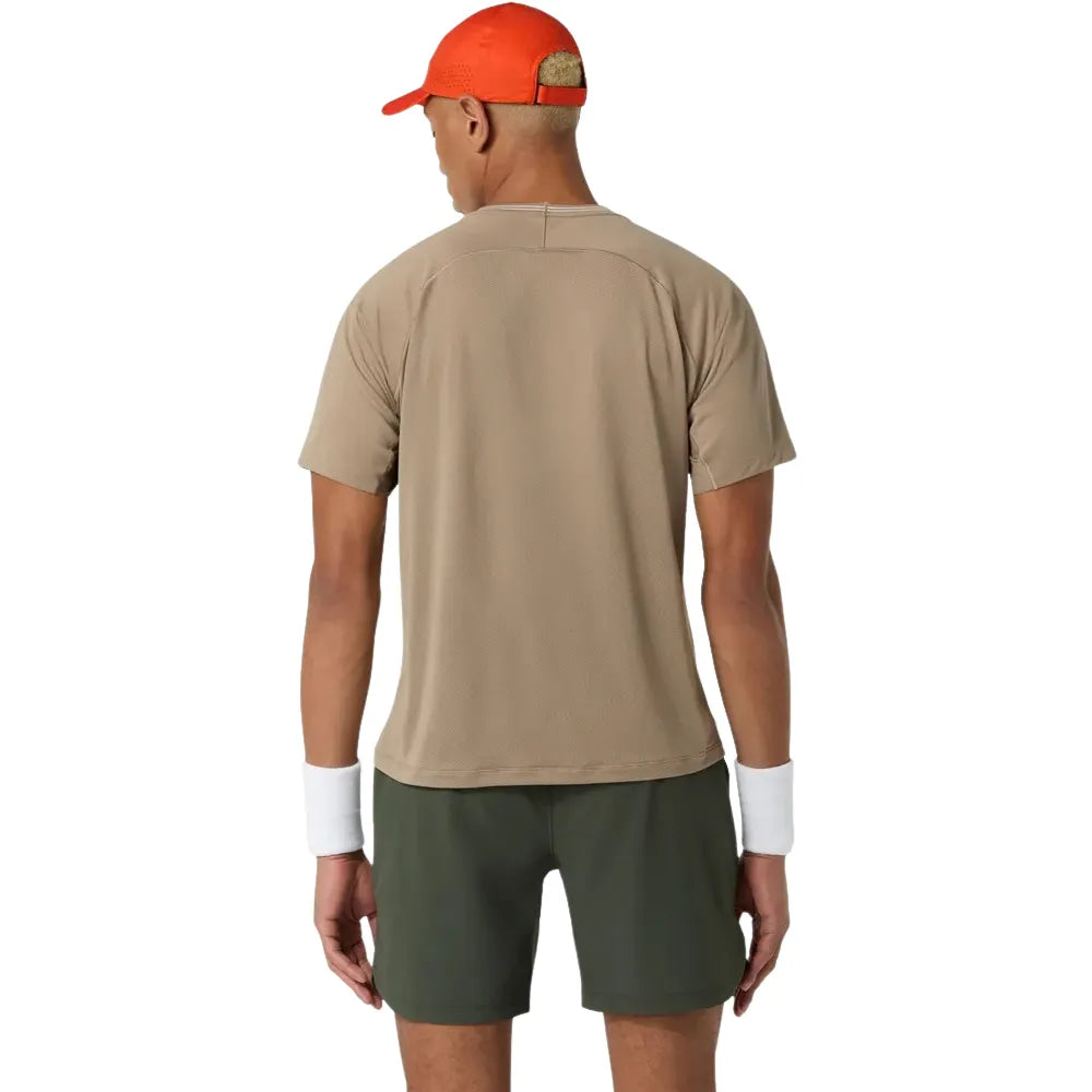 Playera ASICS Game SS Top Hombre Greige para Pádel