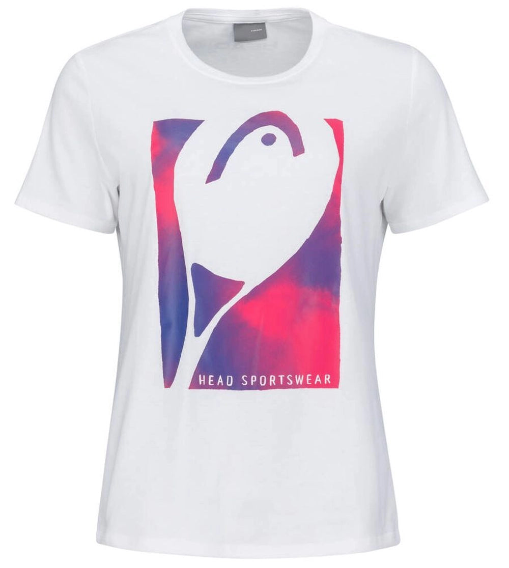 Blusa Head Vision Blanco con Estampado Fucsia/Morado Mujer para Pádel