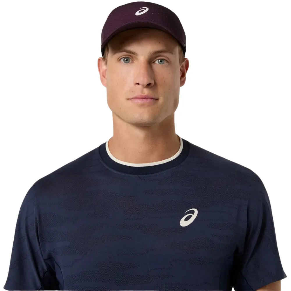 Playera ASICS Match Jacquard SS Top Hombre Midnight para Pádel
