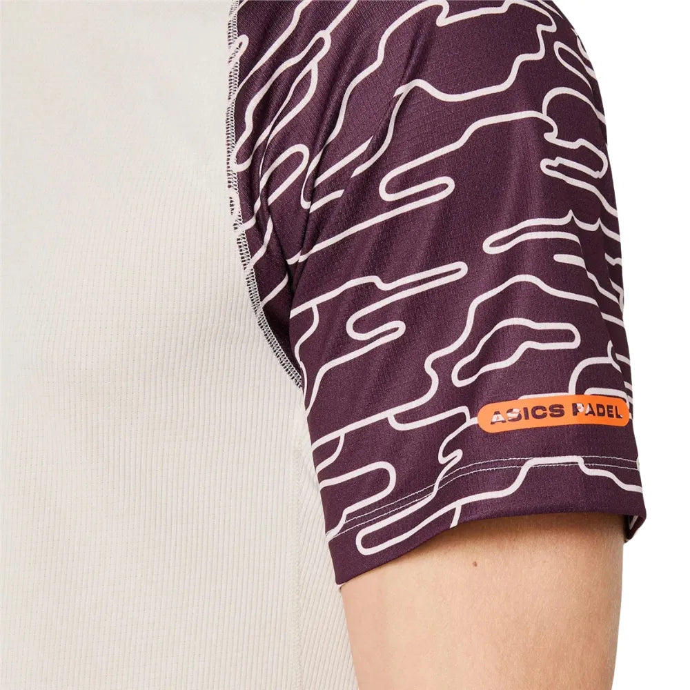 Playera ASICS Padel Court SS Top Hombre Soft Oat para Pádel