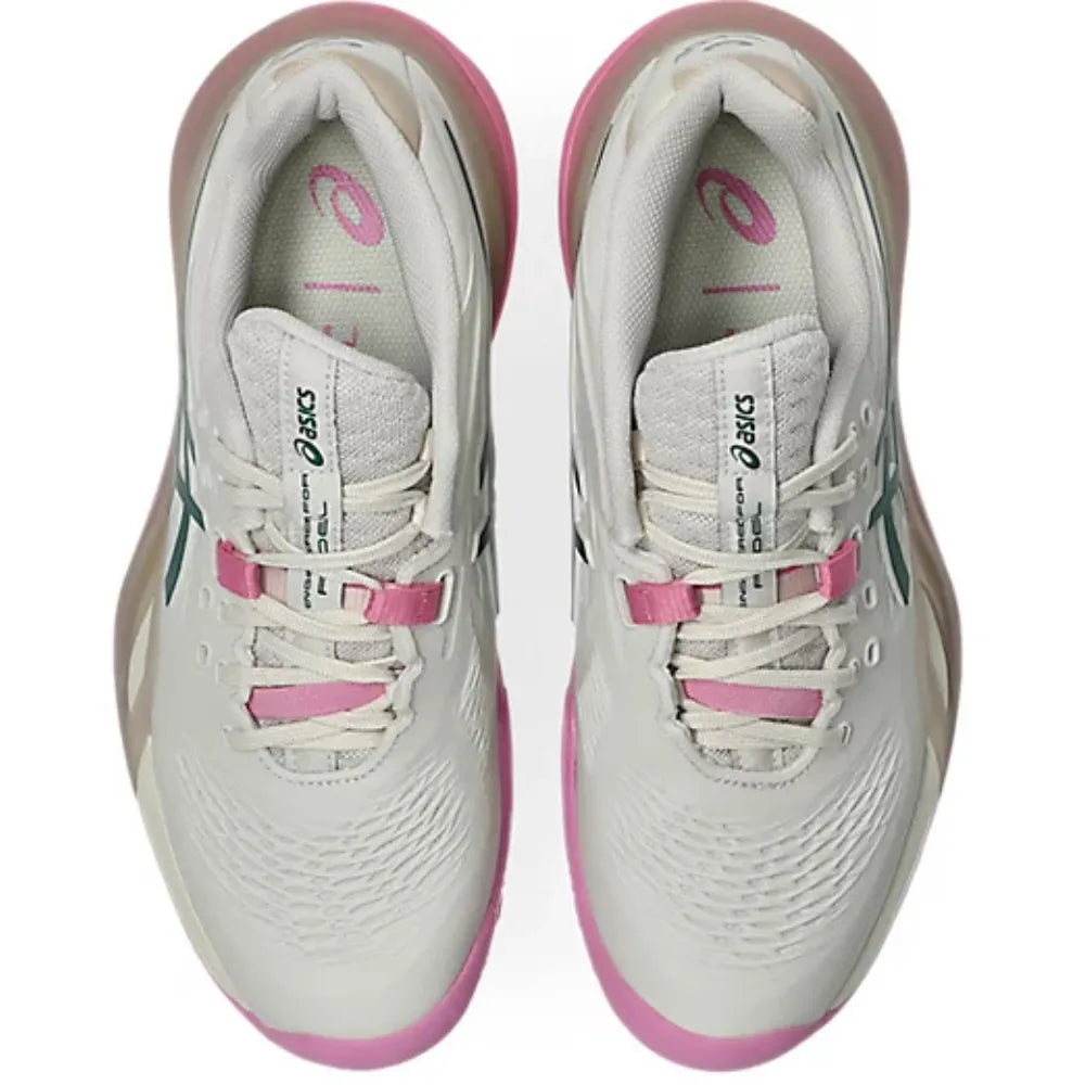 Tenis ASICS GEL-RESOLUTION X PADEL Mujer Soft Oat Jewel Green para Pádel
