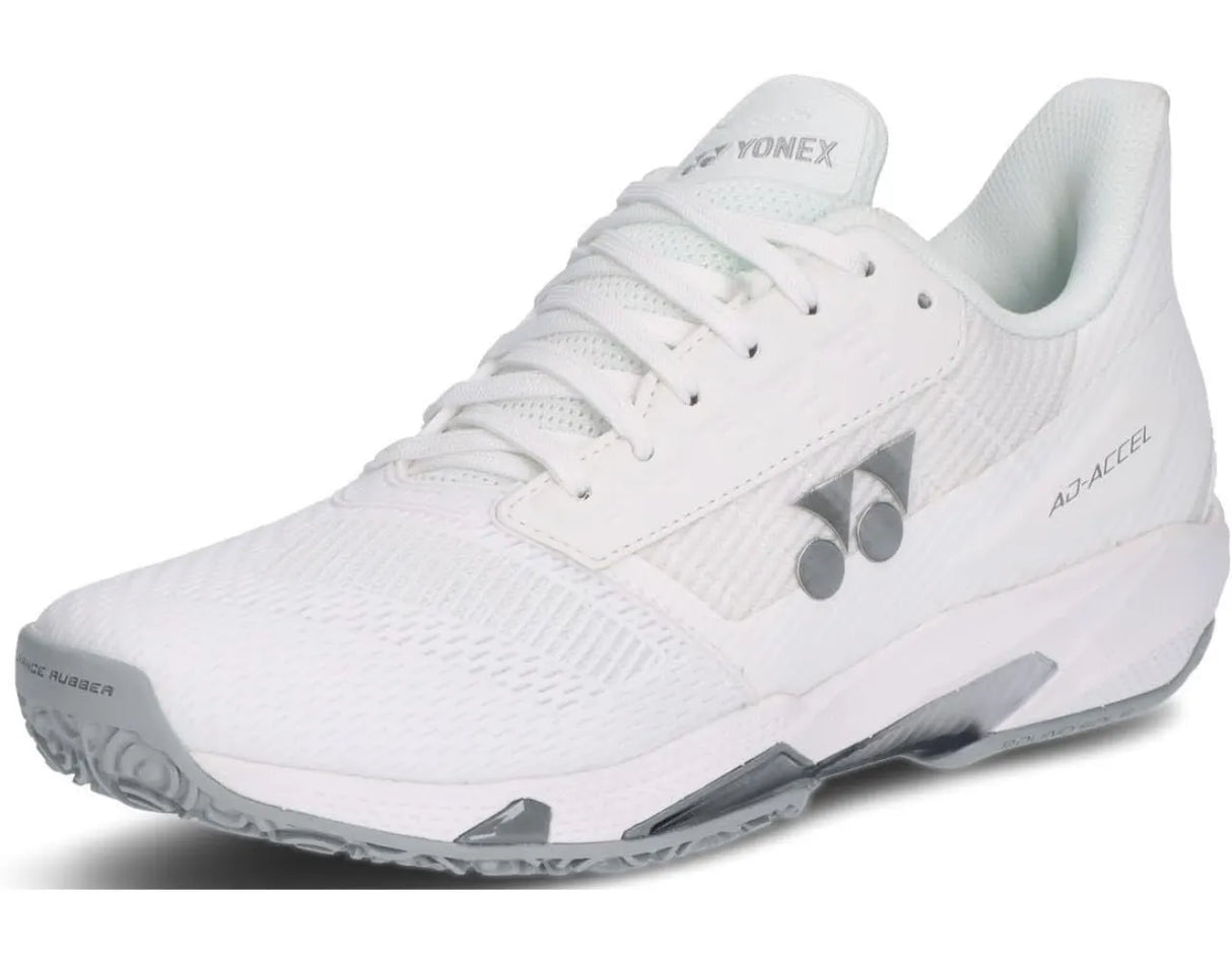 calzado yonex ad-accel mujer blanco con suela round sole y diseño técnico