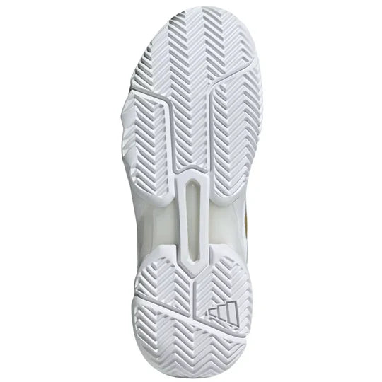calzado deportivo adidas padel courtjam control 3 mujer blanco con sistema torsion para estabilidad