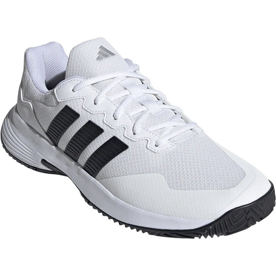 tenis adidas blancos negros gamecourt 2 con amortiguación eva