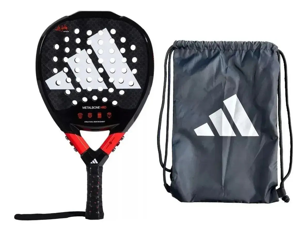 adidas hrd 2023 con grip negro, logo blanco y detalles en rojo