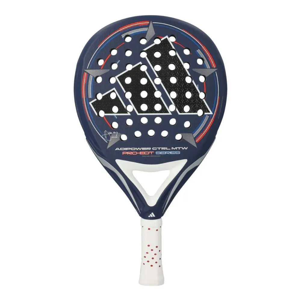 pala adidas adipower ctrl mtw pro edition 2024 con forma redonda y diseño azul profesional