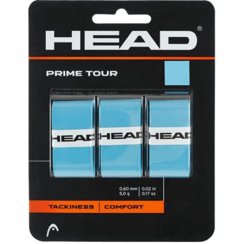 overgrips head prime tour azul paquete 3 piezas para tenis