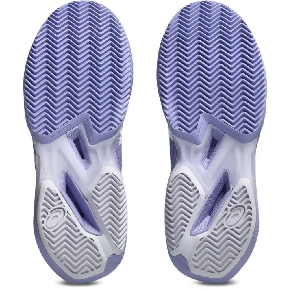 calzado asics solution speed ff 4 clay femenino morado con suela clay para padel juego