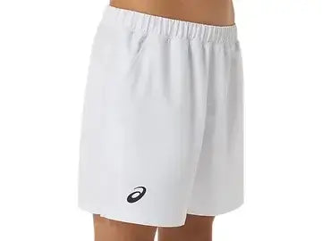 pantalón corto asics court blanco 7 pulgadas para tenis y pádel