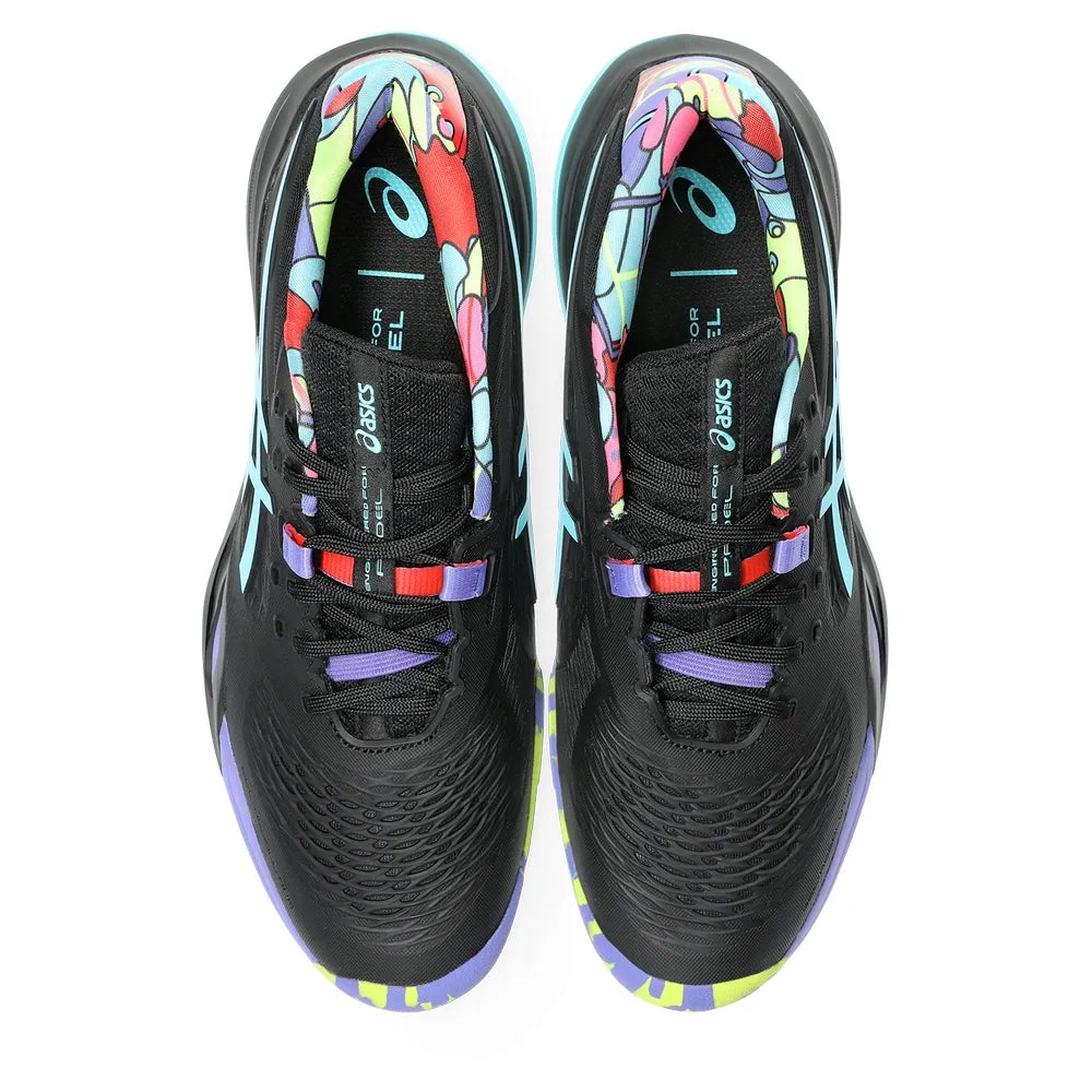 tenis de pádel asics edición limitada negro con diseño exclusivo