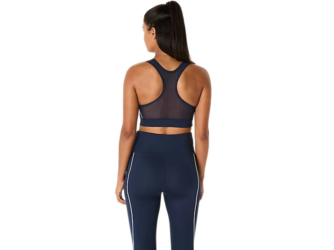 sujetador asics match bra mujer color navy ideal juego de pádel