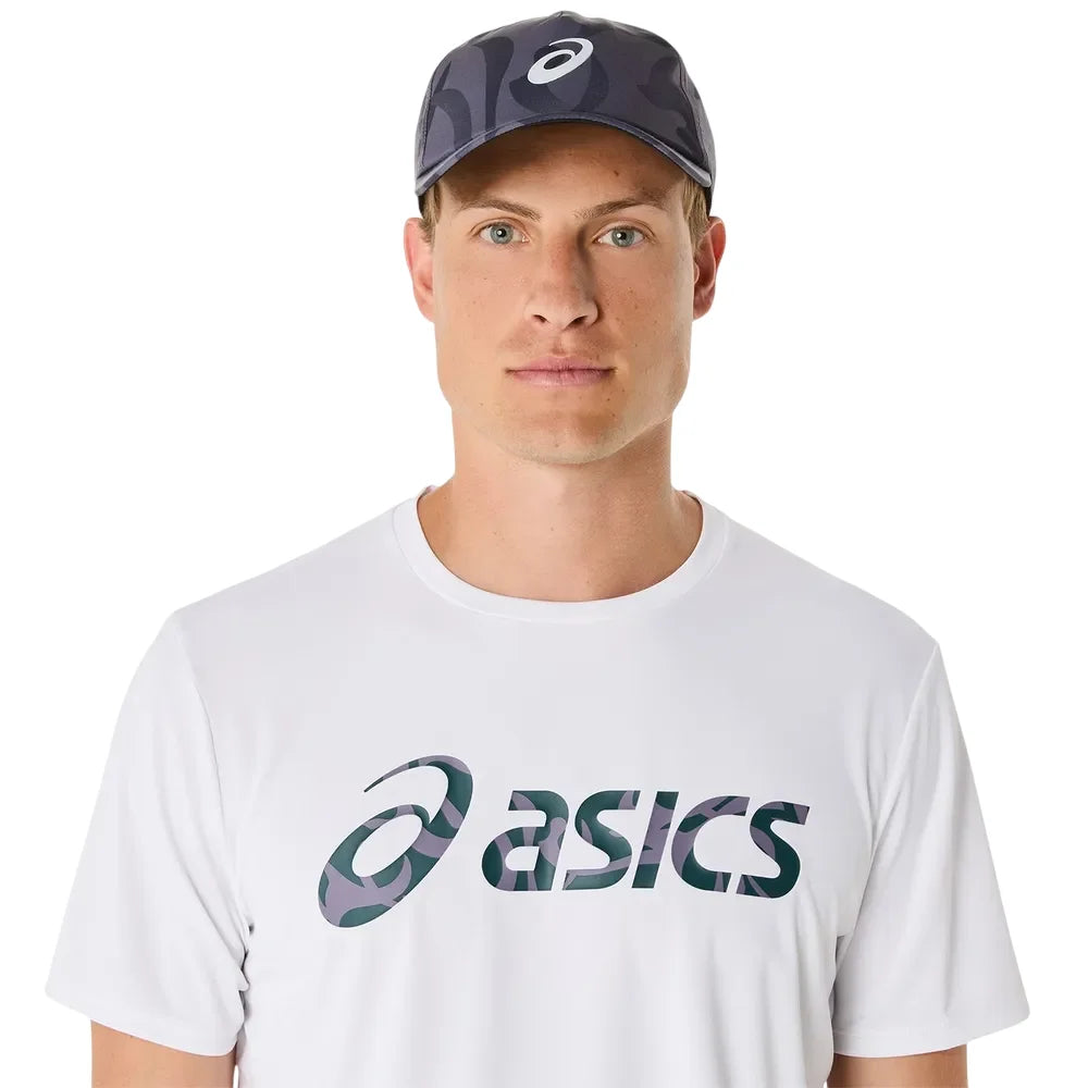 camiseta asics blanca para padel con tecnología transpirable