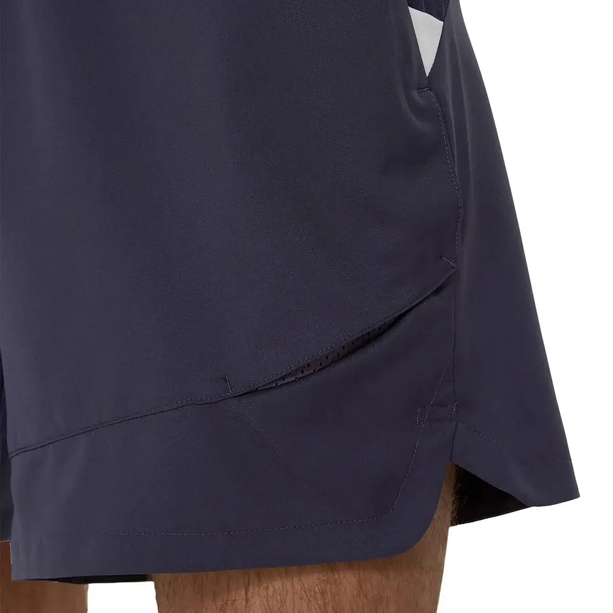 pantalón corto asics match 7in hombre color azul morado para pádel