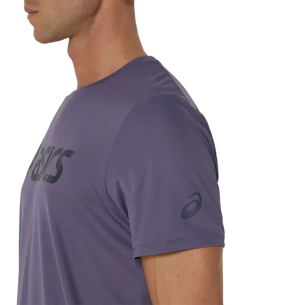 camiseta ligera asics match seasonal morada para padel juego