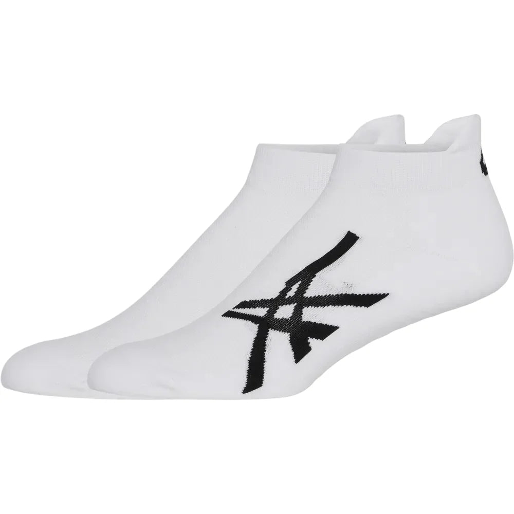 calcetas cortas asics para pádel en color blanco con detalles negros