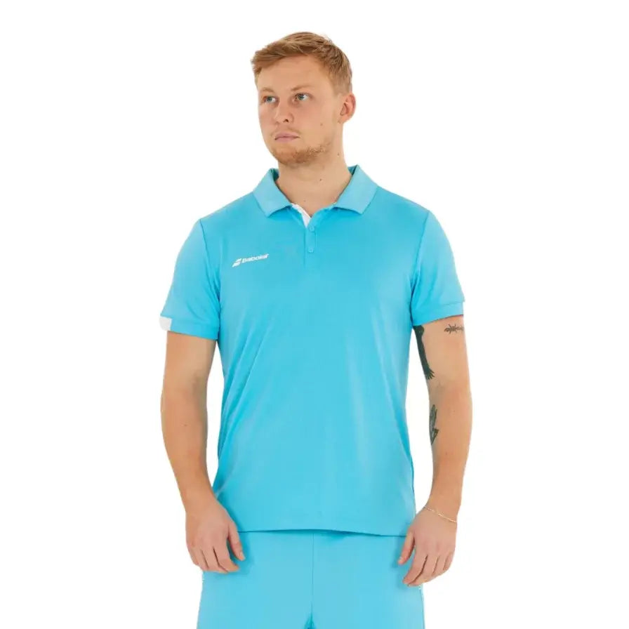 Polo Babolat Play Hombre Celeste para Pádel