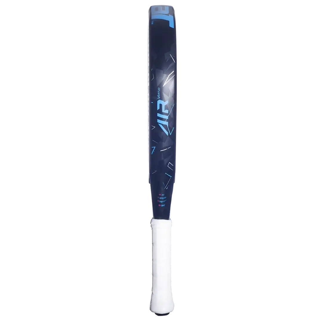 pala padel babolat air vertuo azul con detalles blancos para velocidad