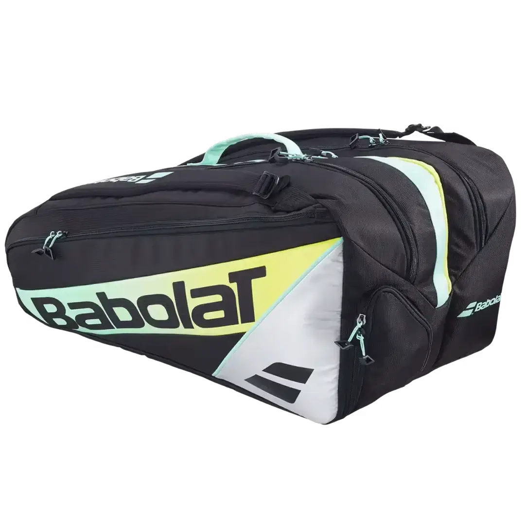 babolat rh pro padel paletero con palas visibles en compartimentos