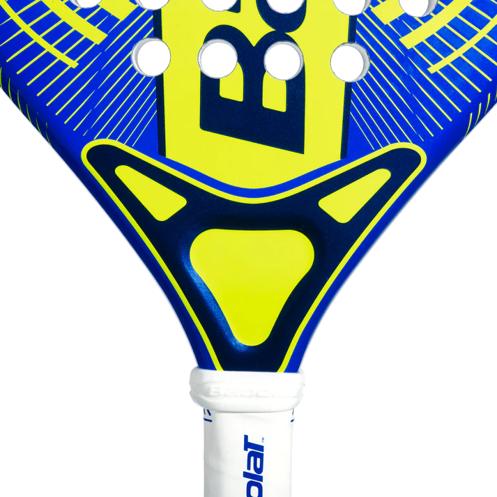 pala de padel para niños babolat alioth mini jr ligera con núcleo eva y superficie de vidrio