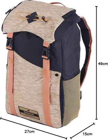 mochila babolat negro beige con bolsillo frontal para objetos pequeños