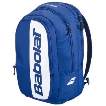 mochila babolat court backpack azul blanco con capacidad para dos raquetas