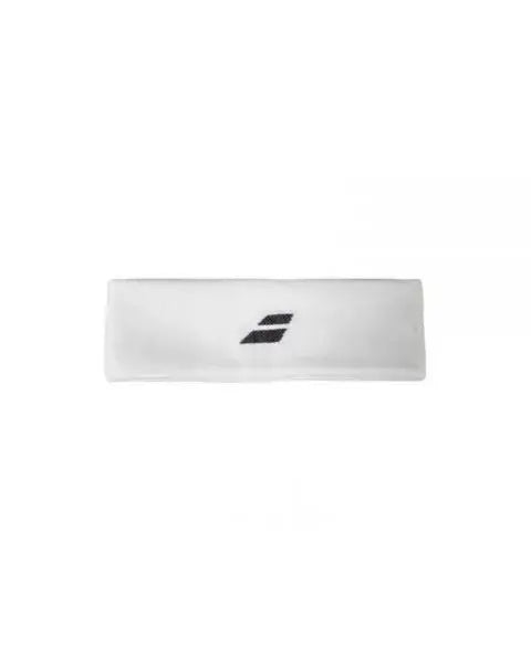 babolat logo headband blanca ligera y absorbente para partidos intensos