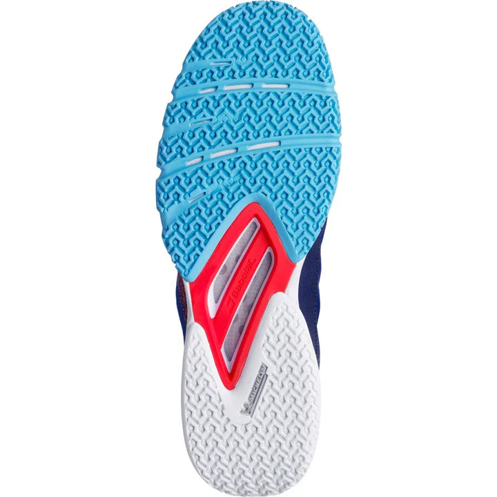 babolat jet premura 2 calzado técnico pádel hombre azul y rojo