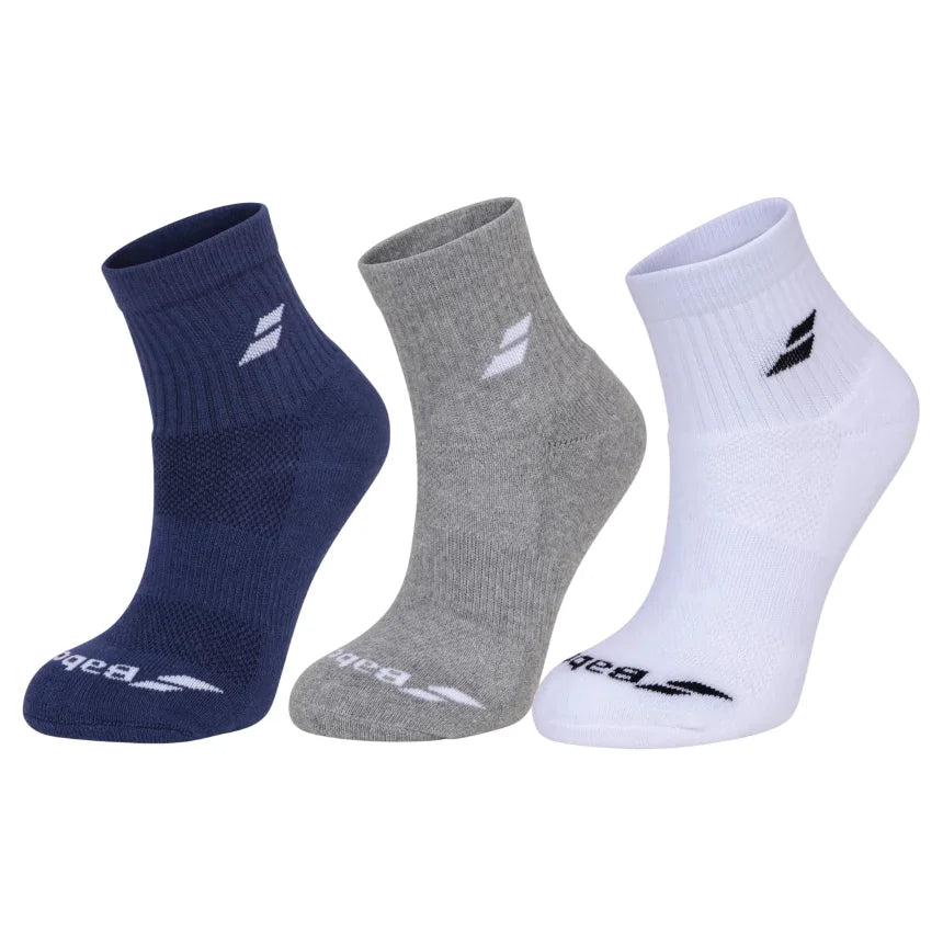 babolat quarter pack x3 calcetas acolchadas para jugar pádel