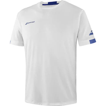 camiseta deportiva babolat blanca de poliéster reciclado para padel
