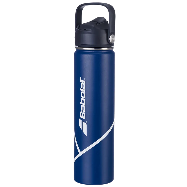 botella azul babolat 75cl con boquilla abatible y asa de transporte