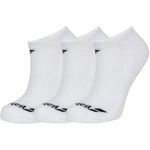 calcetas invisibles babolat blancas para padel en pack de tres unidades