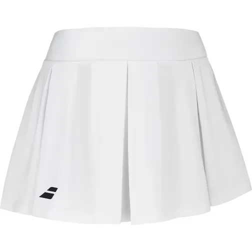falda deportiva mujer babolat color blanco con short negro integrado