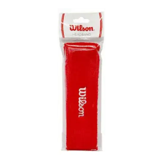 bandana wilson roja con logo bordado ideal para jugar pádel con estilo
