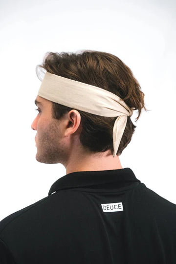 bandana beige con tecnología antibacterial y control de humedad
