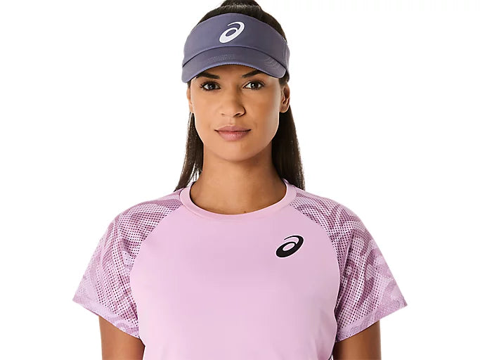 blusa rosa mujer asics de manga corta ligera para tenis y pádel