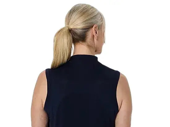 blusa técnica mujer asics azul marino sin mangas para juego de pádel