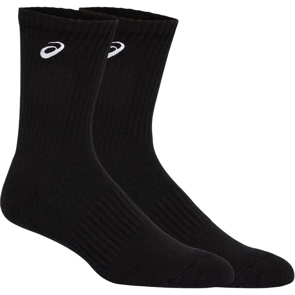 par de calcetas deportivas negras asics cotton crew para jugar pádel
