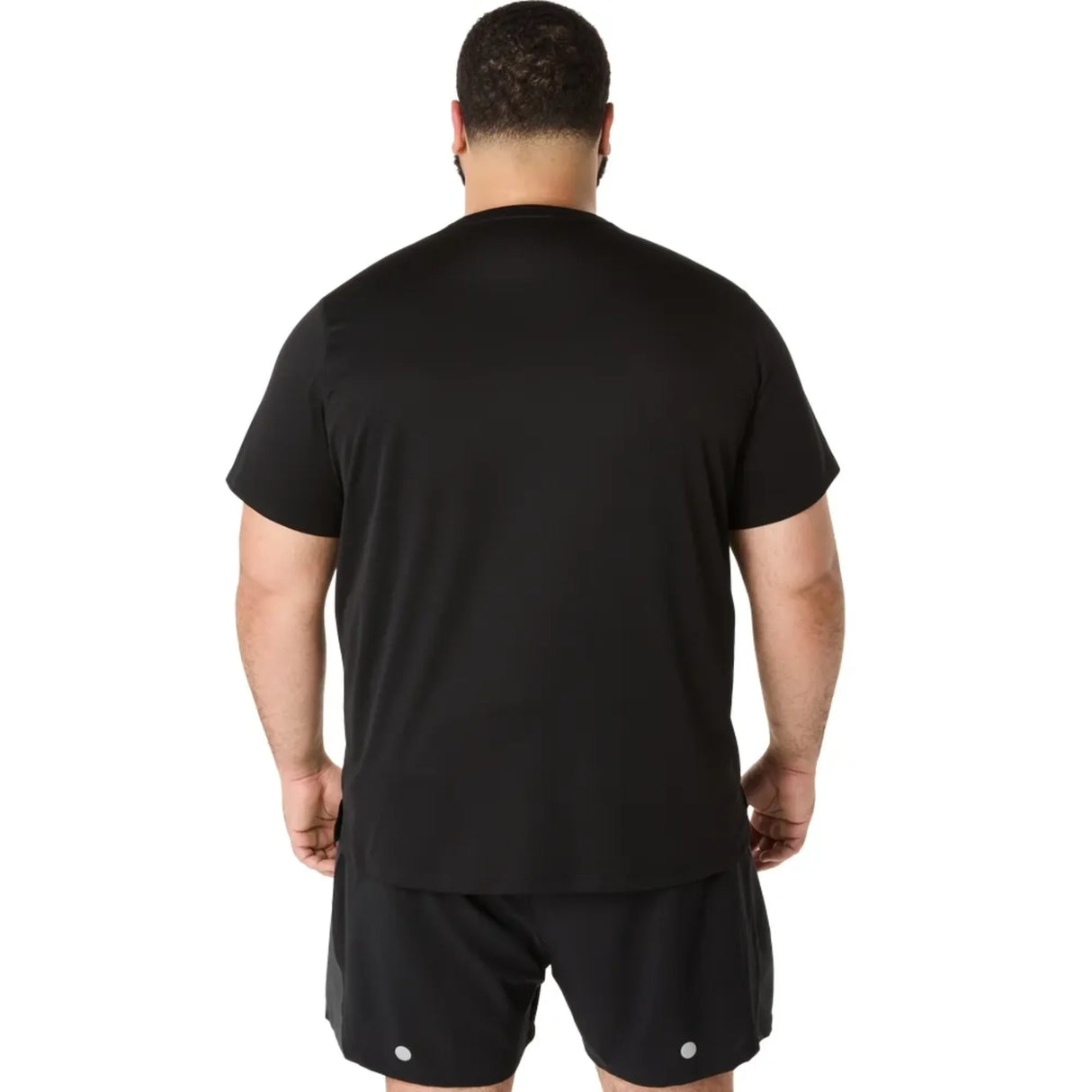 ropa deportiva asics silver ss top negra con costuras planas para pádel