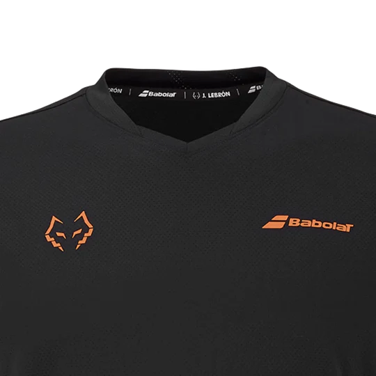 Playera Babolat Juan Lebrón Crew Neck Negro para Pádel