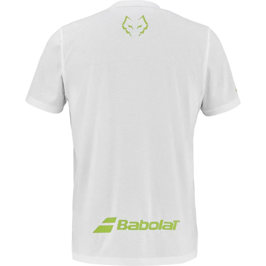 Playera Babolat Juan Lebrón Crew Neck Blanco para Pádel