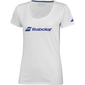 camiseta blanca babolat mujer de secado rápido perfecta para la cancha
