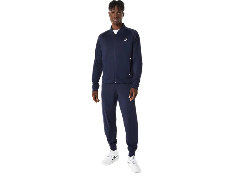 chamarra asics court warm up jacket hombre midnight con tejido comodo para deportes de raqueta