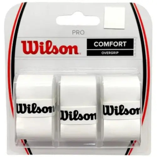 set 3 overgrips wilson pro blancos con confort y control superior